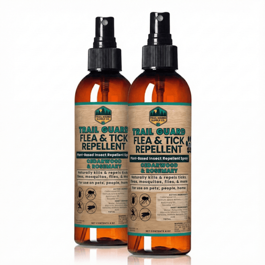 Trail Guard Extra Strength Plant Based Flea, Tick & Insect Spray for Dogs, People, & Home (Cedarwood & Rosemary) - 4oz Bottle