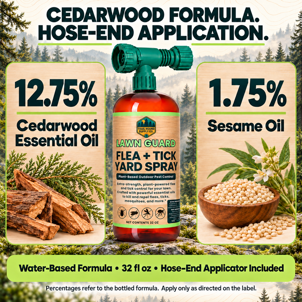 Lawn Guard Flea & Tick Yard Spray - Cedarwood Essential Oil Formula - 32oz