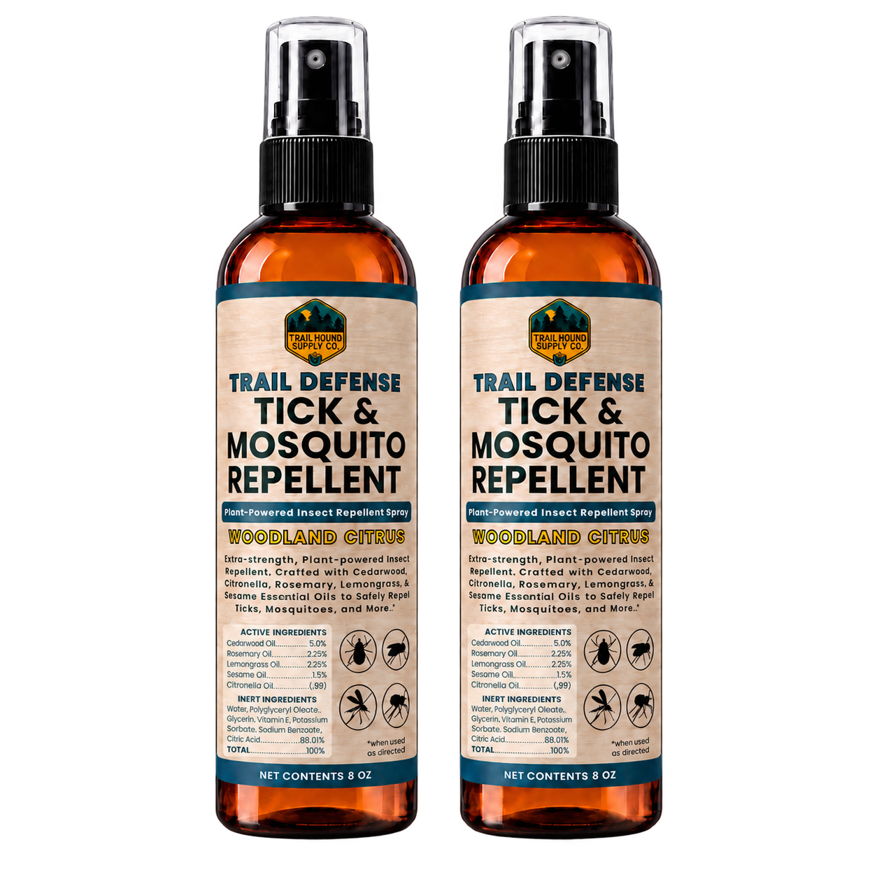 Trail Defense Tick & Mosquito Repellent for Humans and Dogs – Botanical Bug Spray