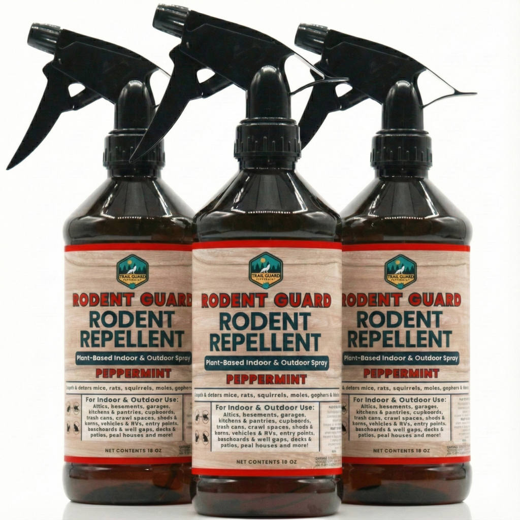 Rodent Guard: Peppermint Oil Rodent Repellent & Pest Control Spray - 16oz Bottle