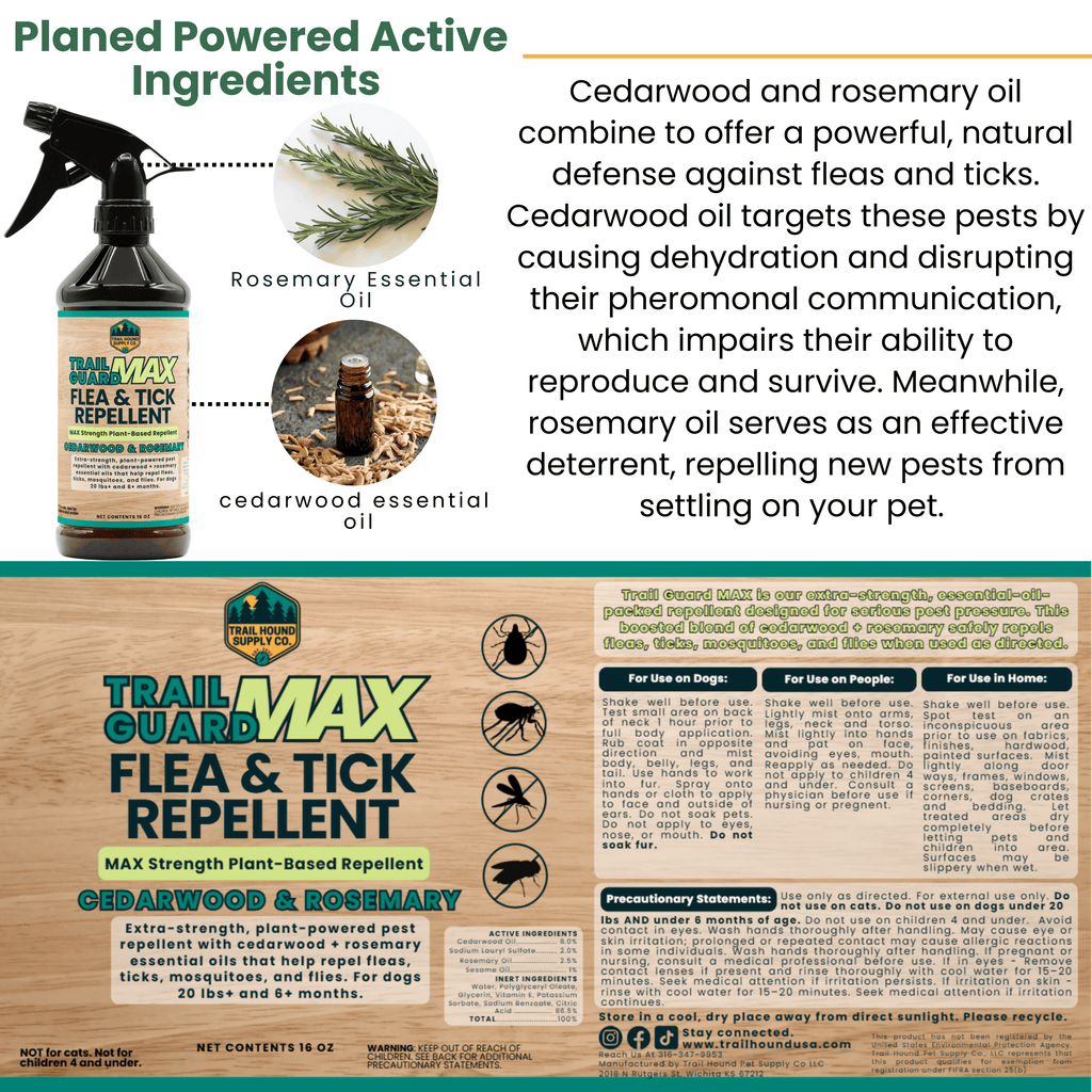 Trail Guard Max: Max Strength Flea, Tick & Insect Spray