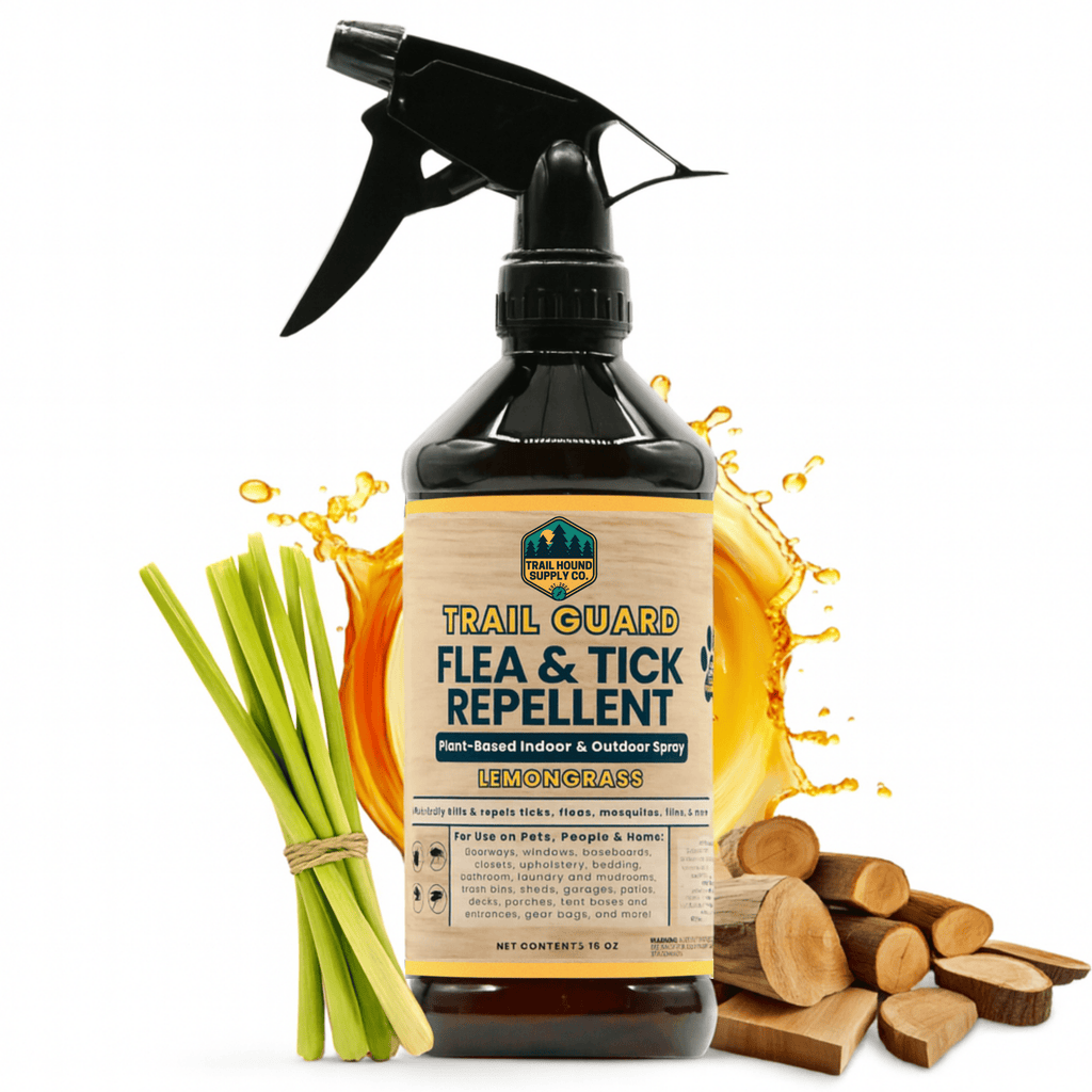 garden spray for ticks Trail Guard Plant Based Flea, Tick & Insect Spray For Pets Pack of 1 / Max Strength / Cedarwood & Rosemary
